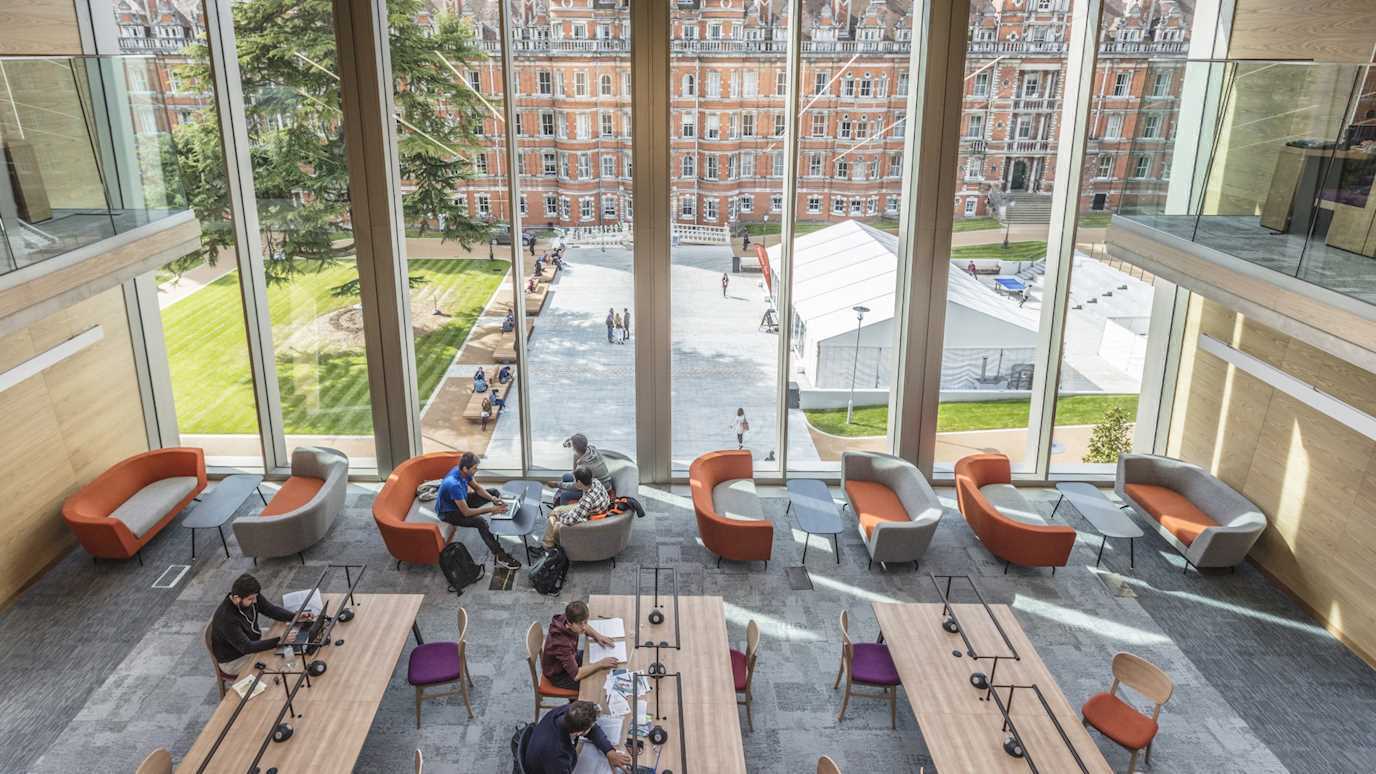 Library first floor seating and working areas 